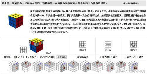 魔方教程公式口诀魔方教程一步一步图解