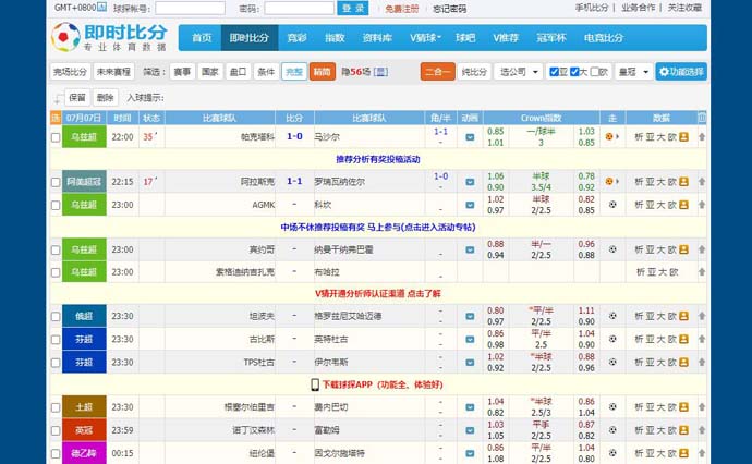 球探比分即时比分足球比分直播数据平台