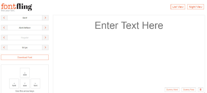 Font Fling