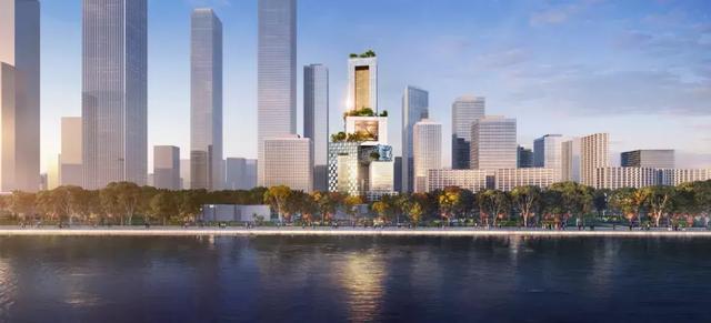 塔楼底部的绿色公园还响应了深圳市的海绵城市的倡导,它鼓励多孔化