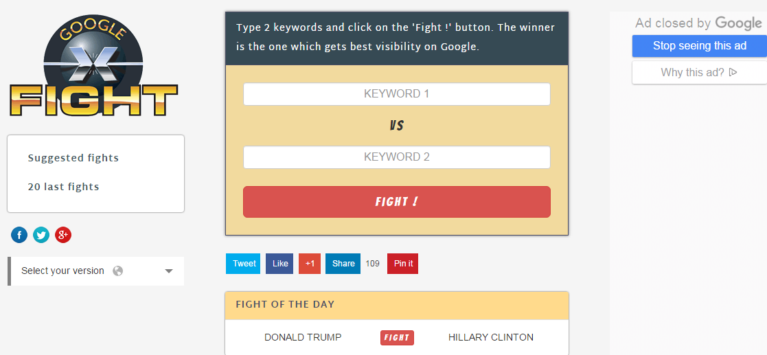 Google Fight�Ƚ��������