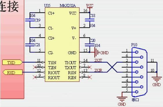 232串口线接线图图片