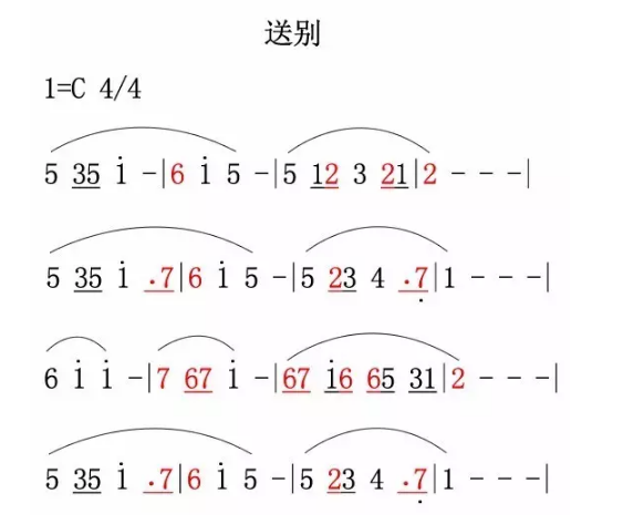 《送别》口琴的简谱 你问我答 推扬网 tuiyang.com